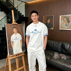 批发夏季美式字母刺绣短袖<b class='q'>男</b>潮流宽松休闲百搭<b class='q'>男</b>女款<b class='q'>T</b><b class='q'>恤</b>情侣半袖圆领