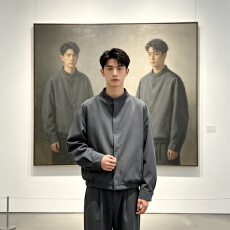 批发极简老钱风咖色暗门襟圆领<b class='q'>外套</b>男美式复古哈灵顿短款飞行夹克上衣