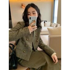 批发小香风粗花呢外套小个子春秋装2026年新款女复古法式短款上衣百搭