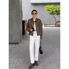 批发皮衣外套女春秋韩版2026新款小个子高级感短款宽松长袖机车服夹克