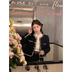批发2026新款法式小香风黑色<b class='q'>短</b><b class='q'>外套女</b>春秋季高级感气质上衣小个子百搭