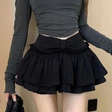 批发纯欲风辣妹蓬蓬半身裙女春夏高腰a字蛋糕裙防走光小个子超<b class='q'>短</b>裙裤