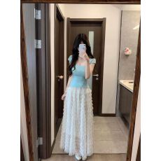 批发2026新款法式独特漂亮短袖波点裙子女春<b class='q'>夏</b>季重工多层蛋糕长裙套装