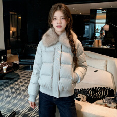 批发实拍 可拆卸毛领保暖设计感韩版绒服女冬