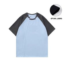 实拍!  200克21支100棉插肩袖短袖T恤M-2XL#  P17.5支持开票