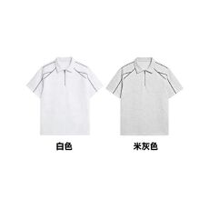 批发实拍!  260克华棉解构半拉链短袖M-3XL #  特P21 支持开票