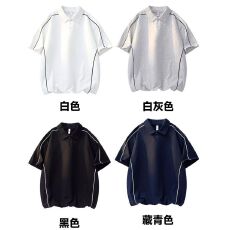 批发实拍!  260克华棉短袖POLO领T恤M-3XL #  特P21 支持开票