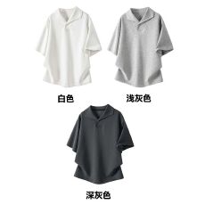 批发实拍!   260克华棉翻领短袖T恤M-3XL #  特P20 支持开票