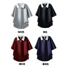 实拍!   纯棉曼巴棉220克翻领T恤M-3XL #  P26 支持开票