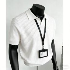 批发老钱风针织短袖<b class='q'>POLO</b><b class='q'>衫</b><b class='q'>男</b>针织<b class='q'>衫</b>t恤M-3XL #  P27
