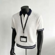 实拍！高级轻熟老钱风夏季针织衣衫凉感短袖M-3XL  P37