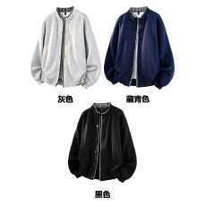 批发360克纯棉华棉复合仿棉 假两件开衫<b class='q'>外套</b>M-3XL（支持开票）