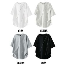 批发 220克纯棉曼巴棉 斜杠柳钉设计T恤 M-3XL （支持开票）