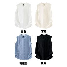 批发180克镂空提花条  镂空透气背心  M-3XL 支持开票