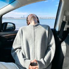 批发高级轻熟老钱风双头拉链肌理开<b class='q'>衫</b>毛衣 M-3XL  P49
