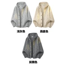 批发高级轻熟老钱风连帽针织开衫<b class='q'>毛衣</b>外套 M-3XL P49