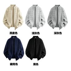 批发高级轻熟老钱风双拉链<b class='q'>针织衫</b>外套 M-3XL#  P53