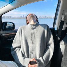 批发实拍! 高级轻熟老钱风假两件立领格子针织外套  M-3XL P55