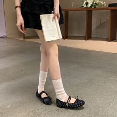 批发平底温柔晚晚鞋夏季新款女士小单鞋法式蝴蝶结圆头芭蕾舞鞋仙女鞋