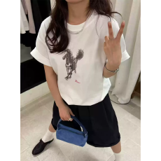 批发21支纯棉-210克 后包领 夏装韩系短袖T恤女韩版宽松<b class='q'>大码</b>印花
