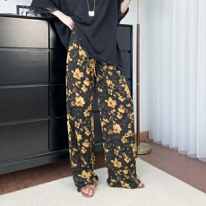 批发韩系休闲阔腿裤子女夏季新款高腰慵懒风宽松<b class='q'>百搭</b>遛弯裤子