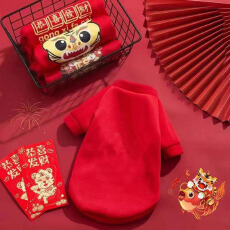 批发宠物拜年服猫咪泰迪狗狗衣服冬季蓝猫空白光板可烫图纯色两脚卫衣