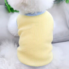 批发华夫格空白光版宠物背心衣服薄款可烫图狗狗小型犬小猫咪衣服通用