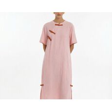 批发跨境<b class='q'>欧美</b>亚马逊棉麻女装夏季新款气质显瘦宽松休闲时尚中长连衣裙