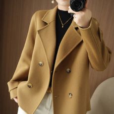 批发毛呢大衣女2026短款秋冬小个子宽松外搭反季<b class='q'>西装</b>领毛呢子外套潮流