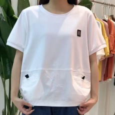 批发女士t恤短袖高档洋气潮流百搭时尚减龄宽松显瘦t大码<b class='q'>妈妈装</b>