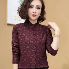 批发新款洋气减龄长袖打底衫时尚<b class='q'>妈妈装</b>百搭保暖<b class='q'>上衣</b>衫