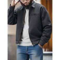 批发TEMU欧美跨境男士牛仔夹克合体直筒休闲<b class='q'>时尚</b>百搭气质男款上衣外套
