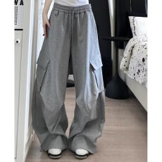 批发美式简约多口袋休闲运动裤<b class='q'>男</b>女情侣款跳舞宽松显瘦运动裤