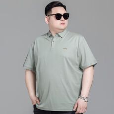 批发M-8XL男装polo衫男大码夏短袖夏薄款运动速干翻领爸爸休闲中年t恤