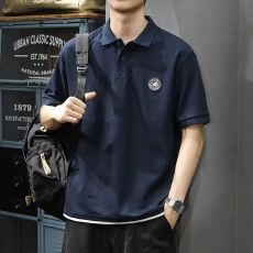 批发M-8XL重磅纯棉Polo衫短袖t恤男宽松大码男士潮牌新款胖子男装