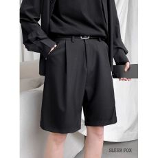 批发M-8XL夏季薄款西装大码短裤男士纯色宽松西裤垂感休闲韩版中裤