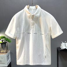 批发M-8XL-胖子显瘦男装Polo衫日系百搭基础款内搭短袖宽松大码上衣