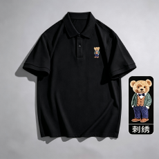 批发XXL-8XL大码美式复古polo衫男短袖夏季重磅高街潮流衬衫翻领T恤