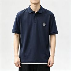 批发M-8XL透气纯棉Polo衫短袖t恤男宽松大码男士潮牌新款胖子男装