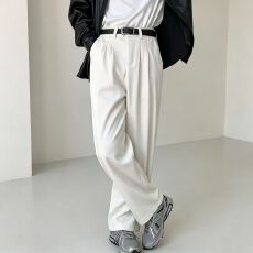 批发半松紧直筒-M-8XL大码通勤商务西装裤男垂感抗皱免烫<b class='q'>男士</b><b class='q'>西裤</b>裤
