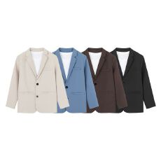 批发S-4XL-<b class='q'>商务</b><b class='q'>休闲</b>西服男士高级感大码西装外套抗皱免熨宽松西服男