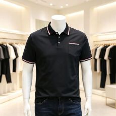 XXL-8XL大码男士polo衫夏季短袖t恤简约商休闲务青年宽松百搭上衣