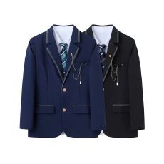 批发M-4XL日系西装学院风校园DK西服外套毕业制服班服休闲男士大码
