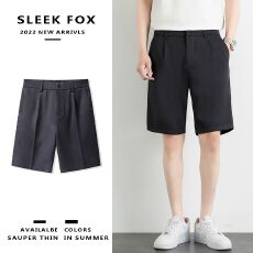 M-8XL轻奢商务休闲西装短裤夏季透气五分裤直筒短裤胖男大码中裤