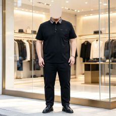 批发XXL-8XL胖子大码Polo衫男高端翻领短袖T恤男士大码<b class='q'>休闲</b><b class='q'>商务</b>男装