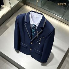 批发M-4XL高端jk西装男学院风校园DK西服外套制服班服休闲胖男士大码