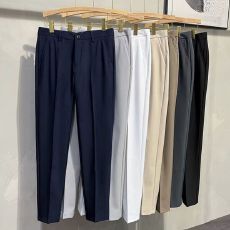 批发半松紧小脚-M-8XL-大码修身长裤<b class='q'>男</b>西裤高级感裤子<b class='q'>休闲</b>黑色<b class='q'>西装</b>裤