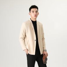 批发S-4XL-轻奢英伦风西服男士休闲商务西装外套韩版夹克衫宽松大码