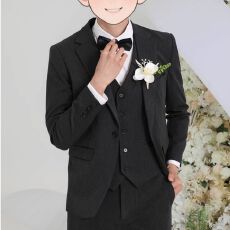M-8XL大码西装外套显瘦黑色西服外套胖男生痞帅学生制服商务通勤