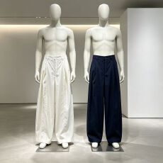 批发M-4XL升级版后口袋-<b class='q'>休闲</b>工装西裤男女宽松阔腿长裤大码男士弯刀裤